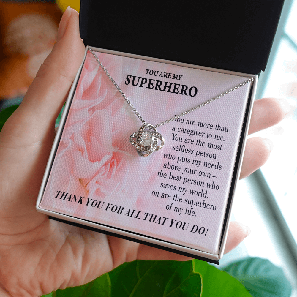 Touching Gift For Caregivers Healthcare Medical Worker Nurse Appreciation Gift Infinity Knot Necklace Message Card-Express Your Love Gifts