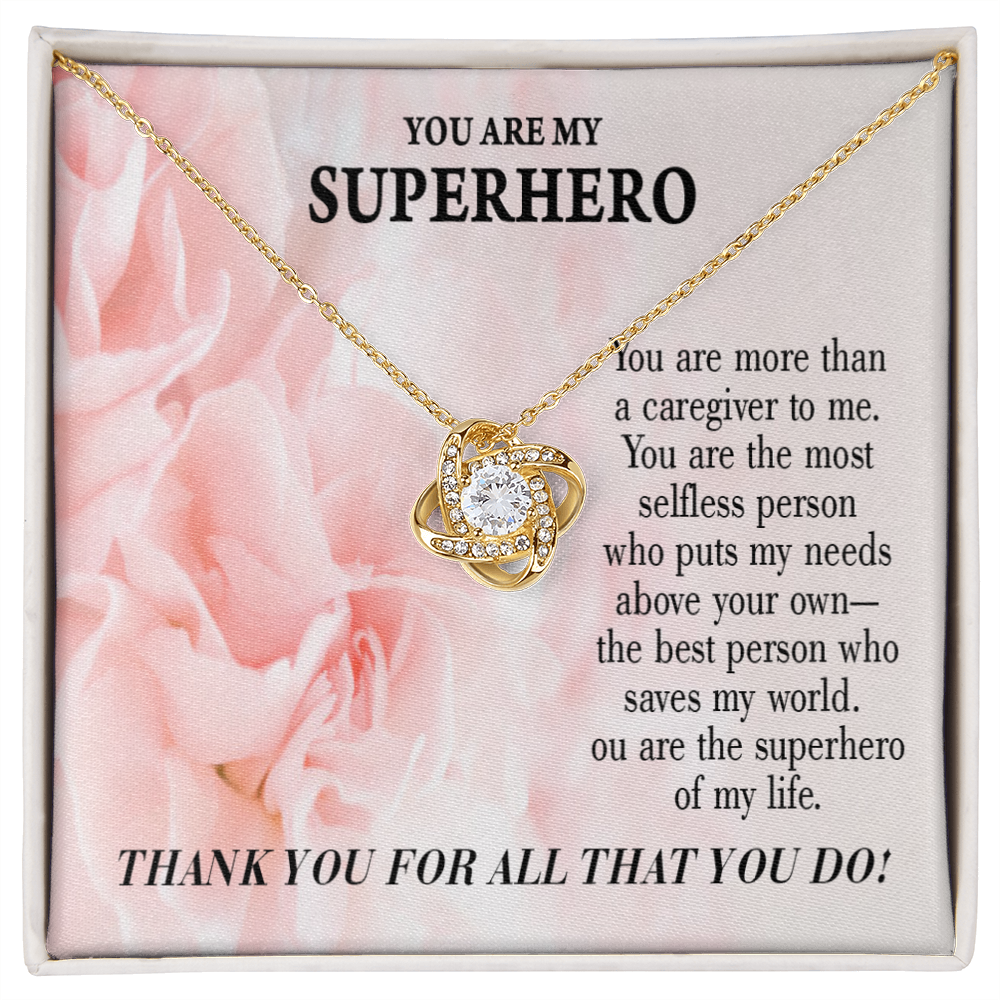 Touching Gift For Caregivers Healthcare Medical Worker Nurse Appreciation Gift Infinity Knot Necklace Message Card-Express Your Love Gifts