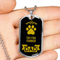 Toy Fox Terrier Dad Dog Necklace Stainless Steel or 18k Gold Dog Tag W 24" Dog Owner Lover-Express Your Love Gifts