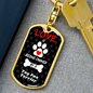 Toy Fox Terrier Keychain Stainless Steel or 18k Gold Dog Tag Keyring-Express Your Love Gifts