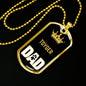 Toyger Cat Dad Necklace Stainless Steel or 18k Gold Dog Tag 24" Chain-Express Your Love Gifts