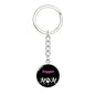 Toyger Cat Mom Keychain Stainless Steel or 18k Gold Circle Pendant-Express Your Love Gifts