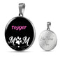Toyger Cat Mom Necklace Circle Pendant Stainless Steel or 18k Gold 18-22"-Express Your Love Gifts