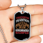 Tradition Dedication Sacrifice Firefighter Gift Stainless Steel or 18k Gold Dog Tag 24" Chain-Express Your Love Gifts
