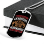 Tradition Dedication Sacrifice Firefighter Gift Stainless Steel or 18k Gold Dog Tag 24" Chain-Express Your Love Gifts