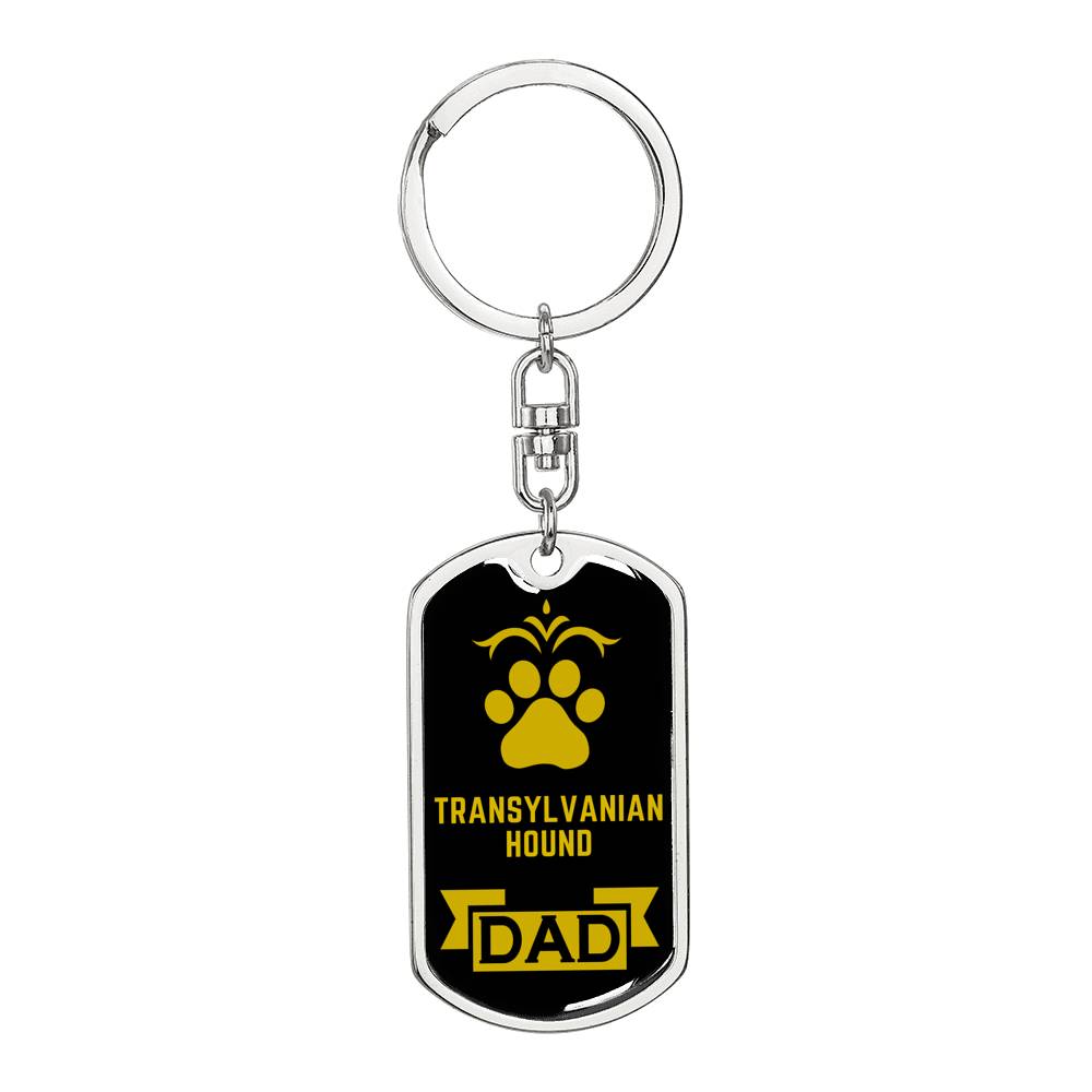 Transylvanian Hound Keychain Stainless Steel or 18k Gold-Express Your Love Gifts