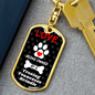 Treeing Tennessee Brindle Keychain Stainless Steel or 18k Gold Dog Tag Keyring-Express Your Love Gifts
