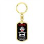 Treeing Tennessee Brindle Keychain Stainless Steel or 18k Gold Dog Tag Keyring-Express Your Love Gifts