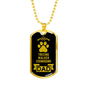 Treeing Walker Coonhound Dad Dog Necklace Stainless Steel or 18k Gold Dog Tag W 24" Dog Owner Lover-Express Your Love Gifts