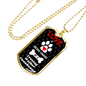 Treeing Walker Coonhound Love Is Stainless Steel or 18k Gold Dog Tag 24" Chain-Express Your Love Gifts