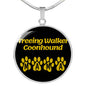 Treeing Walker Coonhound Mama Circle Necklace Stainless Steel or 18k Gold 18-22" Dog Owner Lover-Express Your Love Gifts
