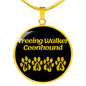 Treeing Walker Coonhound Mama Circle Necklace Stainless Steel or 18k Gold 18-22" Dog Owner Lover-Express Your Love Gifts