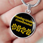 Treeing Walker Coonhound Mama Circle Necklace Stainless Steel or 18k Gold 18-22" Dog Owner Lover-Express Your Love Gifts