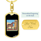 Trojan Horse Bitcoin Crypto Keychain Stainless Steel or 18k Gold Dog Tag Keyring-Express Your Love Gifts