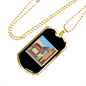 Trojan Horse Bitcoin Crypto Necklace Stainless Steel or 18k Gold Dog Tag 24" Chain-Express Your Love Gifts