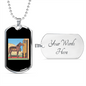 Trojan Horse Bitcoin Crypto Necklace Stainless Steel or 18k Gold Dog Tag 24" Chain-Express Your Love Gifts