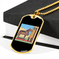 Trojan Horse Bitcoin Crypto Necklace Stainless Steel or 18k Gold Dog Tag 24" Chain-Express Your Love Gifts