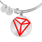Tron (TRX) Bracelet Stainless Steel or 18k Gold Circle Bangle-Express Your Love Gifts