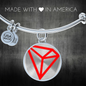 Tron (TRX) Bracelet Stainless Steel or 18k Gold Circle Bangle-Express Your Love Gifts