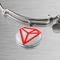 Tron (TRX) Bracelet Stainless Steel or 18k Gold Circle Bangle-Express Your Love Gifts