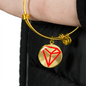 Tron (TRX) Bracelet Stainless Steel or 18k Gold Circle Bangle-Express Your Love Gifts