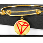 Tron (TRX) Bracelet Stainless Steel or 18k Gold Circle Bangle-Express Your Love Gifts