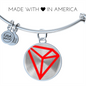 Tron (TRX) Bracelet Stainless Steel or 18k Gold Circle Bangle-Express Your Love Gifts