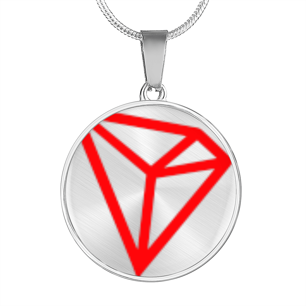 Tron (TRX) Circle Necklace Stainless Steel or 18k Gold 18-22"-Express Your Love Gifts