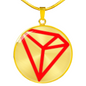 Tron (TRX) Circle Necklace Stainless Steel or 18k Gold 18-22"-Express Your Love Gifts