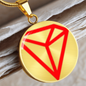 Tron (TRX) Circle Necklace Stainless Steel or 18k Gold 18-22"-Express Your Love Gifts