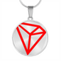 Tron (TRX) Circle Necklace Stainless Steel or 18k Gold 18-22"-Express Your Love Gifts