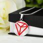 Tron (TRX) Circle Necklace Stainless Steel or 18k Gold 18-22"-Express Your Love Gifts