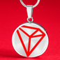 Tron (TRX) Circle Necklace Stainless Steel or 18k Gold 18-22"-Express Your Love Gifts