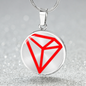 Tron (TRX) Circle Necklace Stainless Steel or 18k Gold 18-22"-Express Your Love Gifts
