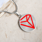 Tron (TRX) Circle Necklace Stainless Steel or 18k Gold 18-22"-Express Your Love Gifts