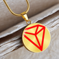 Tron (TRX) Circle Necklace Stainless Steel or 18k Gold 18-22"-Express Your Love Gifts