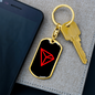 Tron (TRX Crypto Cryptocurrency Keychain Stainless Steel or 18k Gold Dog Tag Keyring-Express Your Love Gifts