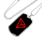 Tron (TRX Crypto Necklace Stainless Steel or 18k Gold Dog Tag 24" Chain-Express Your Love Gifts