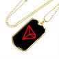 Tron (TRX Crypto Necklace Stainless Steel or 18k Gold Dog Tag 24" Chain-Express Your Love Gifts