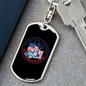 Troops And Truckers Swivel Keychain Dog Tag Stainless Steel or 18k Gold-Express Your Love Gifts