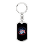 Troops And Truckers Swivel Keychain Dog Tag Stainless Steel or 18k Gold-Express Your Love Gifts