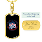 Troops And Truckers Swivel Keychain Dog Tag Stainless Steel or 18k Gold-Express Your Love Gifts