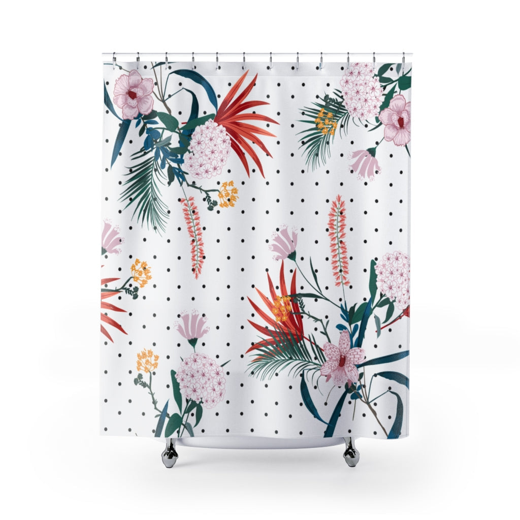 Tropical Jungle Blooming Stylish Design 71" x 74" Elegant Waterproof Shower Curtain for a Spa-like Bathroom Paradise Exceptional Craftsmanship-Express Your Love Gifts