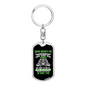 Truck Driver'S Life Swivel Keychain Dog Tag Stainless Steel or 18k Gold-Express Your Love Gifts