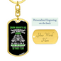 Truck Driver'S Life Swivel Trucker Keychain Dog Tag Stainless Steel or 18k Gold-Express Your Love Gifts