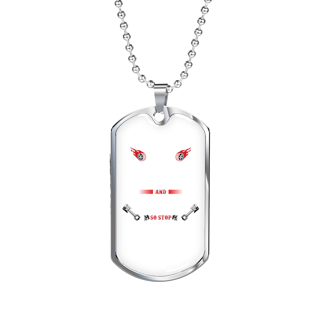 Truck Driver Trucker Dog Tag Stainless Steel or 18k Gold 24" Chain-Express Your Love Gifts