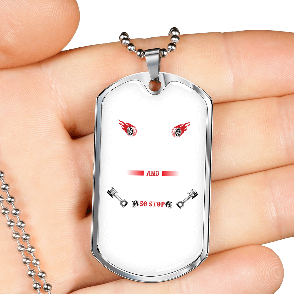 Truck Driver Trucker Dog Tag Stainless Steel or 18k Gold 24" Chain-Express Your Love Gifts