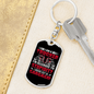 Trucker Allergic To Stupidity Swivel Trucker Keychain Dog Tag Stainless Steel or 18k Gold-Express Your Love Gifts