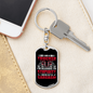 Trucker Allergic To Stupidity Swivel Trucker Keychain Dog Tag Stainless Steel or 18k Gold-Express Your Love Gifts