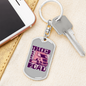 Trucker Babe On The Road Swivel Keychain Dog Tag Stainless Steel or 18k Gold-Express Your Love Gifts
